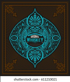 Art-deco Whiskey card