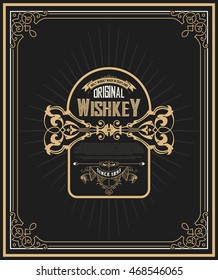 Etiqueta Art-deco Whiskey