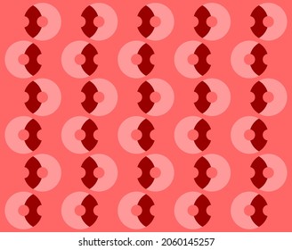art-deco-circle-seamless-vintage-wallpaper-pattern. High resolution computer generated abstract illustration design featuring a random pattern of circle shapes surrounded with rings in bright and chee
