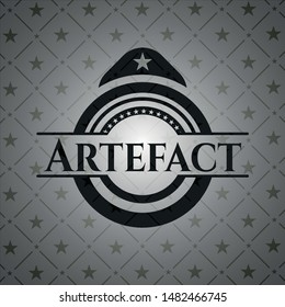 Artefact black emblem. Vector Illustration. Detailed.