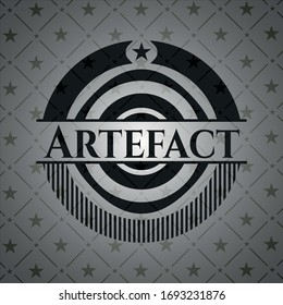 Artefact black emblem. Vintage. Vector Illustration. Detailed. 