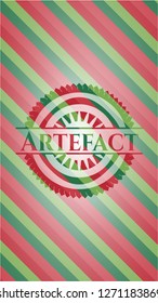 Artefact christmas colors style emblem.