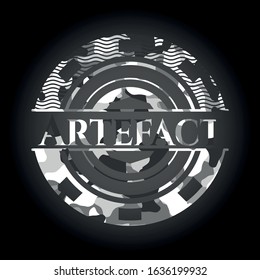 Artefact on grey camo texture