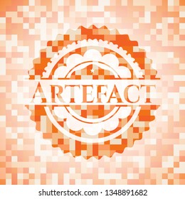 Artefact orange mosaic emblem