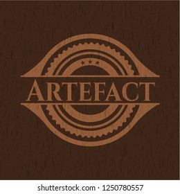 Artefact retro wooden emblem