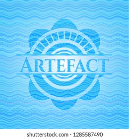 Artefact water concept emblem.
