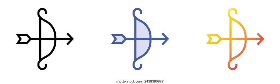 artemis icon. Linear, Blue Fill and Gradient Style Design Isolated On White Background