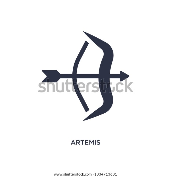 Artemis Icon Simple Element Illustration Greece Stock Vector (Royalty