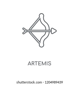 Artemis linear icon. Artemis concept stroke symbol design. Thin graphic elements vector illustration, outline pattern on a white background, eps 10.