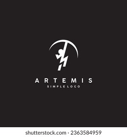 Artemis logo design archery icon logo vector