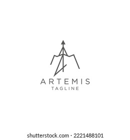 Artemis logo icon design template flat vector illustration