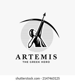 Artemis Vintage creative arrow logo design sign symbol template