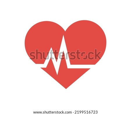 Arterial blood pressure icon in flat style logo design. Heartbeat monitor, cardio vascular dystonia, measurement arterial pressure. Pulse diagnosis sign business concept vector design and illustration