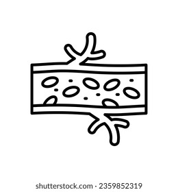 Icono de arterias en vector. Ilustración