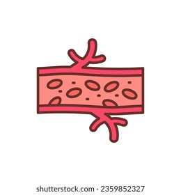 Arteries icon in vector. Illustration