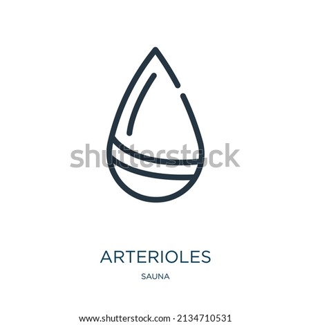 arterioles thin line icon. system, body linear icons from sauna concept isolated outline sign. Vector illustration symbol element for web design and apps. Stock photo © 