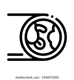 artery with atherosclerosis line icon vector. artery with atherosclerosis sign. isolated contour symbol black illustration
