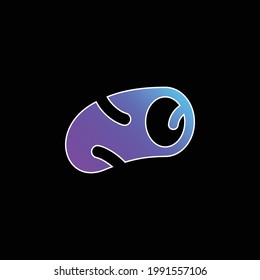 Icono de vector de gradiente azul de arteria