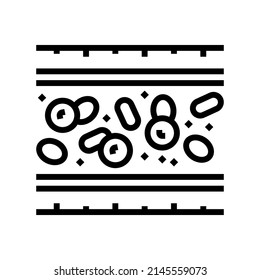 artery vessel line icon vector. artery vessel sign. isolated contour symbol black illustration