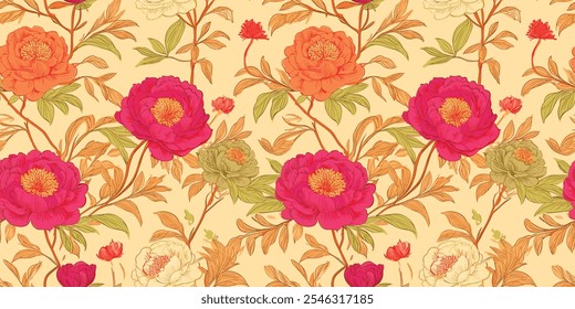 Artful Floral Textile Borders and Motifs in Pattern Vector Repeat Designed for Today’s Fabric, Garment Creations, Wallpaper, and Wrapping.
