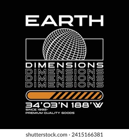 diseño de afiches de arth, fondo, camiseta, ilustración de marcos de tierra vectorial