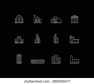 Arthitecture Icon Set, Line Icon Building