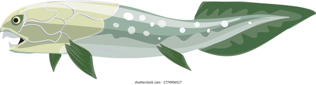 Arthodire , prehistoric marine fish - Vetor