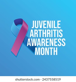 Arthritis Awareness Month design template good for celebration usage. blue and purple ribbon. ribbon vector template. vector eps 10. flat design.