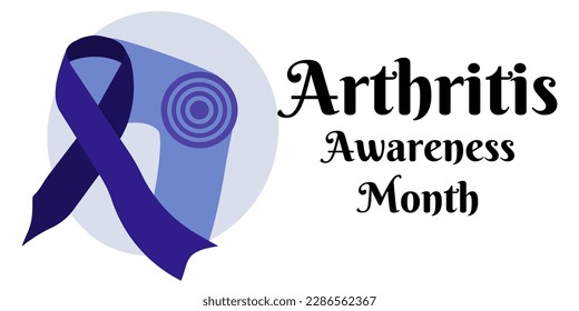 Arthritis Awareness Month, medical theme horizontal banner vector illustration