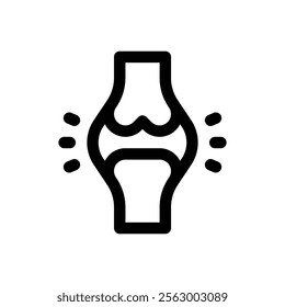 Arthritis. Editable stroke vector icon.