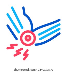 arthritis of elbow icon vector. arthritis of elbow sign. isolated contour symbol illustration