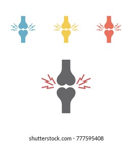 Arthritis flat icon. Vector sign for web graphic.
