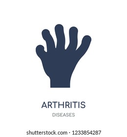 Arthritis icon. Arthritis filled symbol design from Diseases collection. Simple element vector illustration on white background