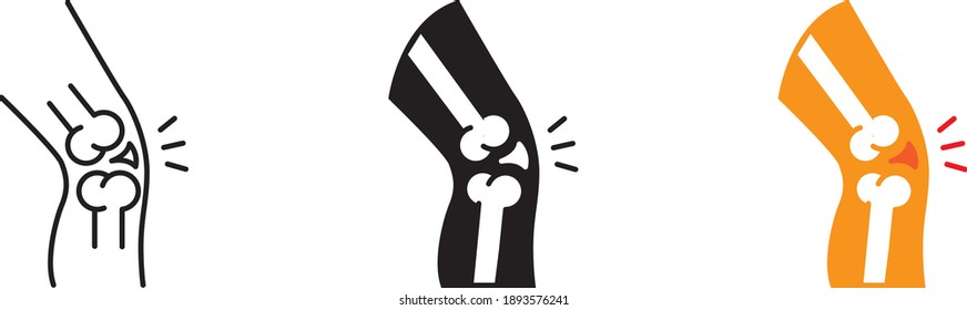 Arthritis icon, Human joint line icon. vector	