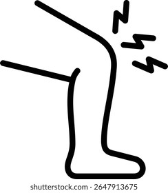 arthritis icon illustration design with outline, this is not made from any AI generation