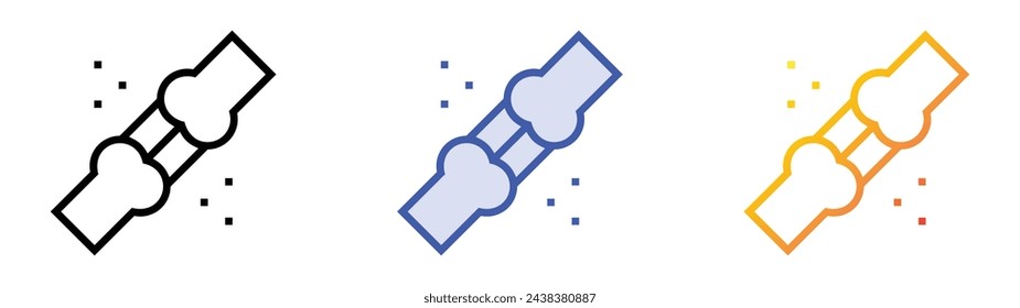 arthritis icon. Linear, Blue Fill and Gradient Style Design Isolated On White Background