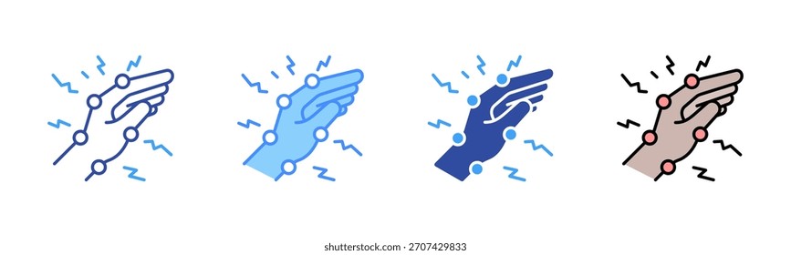 Icono de la artritis, sistema multi del icono de los estilos