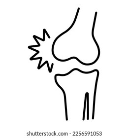 arthritis icon on white background, vector illustration.