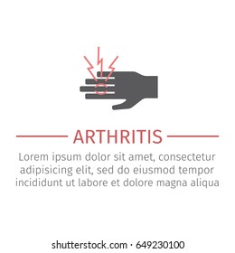 Arthritis icon. Vector sign