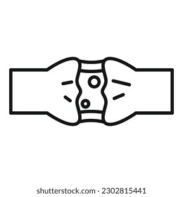 Arthritis joint icon outline vector. Medical disease. Hand body