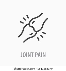 Arthritis line icon. Vector illustration on white background.