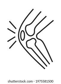 Arthritis, osteoporosis knee icon. Orthopaedic rehabilitation icon vector. Physical therapy line collection. Prosthetics symbol for web design, app. Arm brace, leg are shown. 