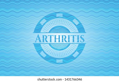 Arthritis water wave representation emblem background. Vector Illustration. Detailed.