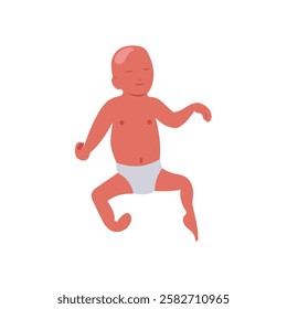 Arthrogryposis, Disability Vector Illustration Isolated