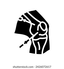 arthroscopy surgery doctor glyph icon vector. arthroscopy surgery doctor sign. isolated symbol illustration