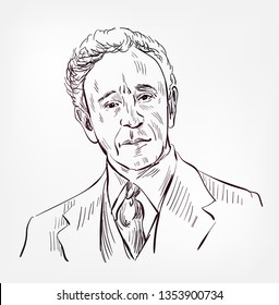 Arthur Rubinstein Vector Sketch Portrait