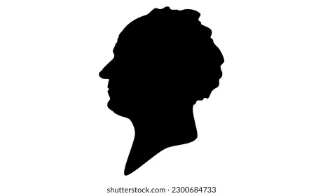 Arthur Schopenhauer silhouette , high quality vector