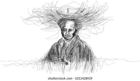 Arthur Schopenhauer Sketch