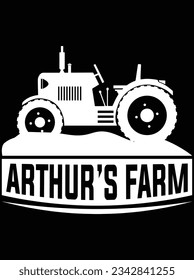 Arthur's farm vector art design, eps file. design file for t-shirt. SVG, EPS cuttable design file