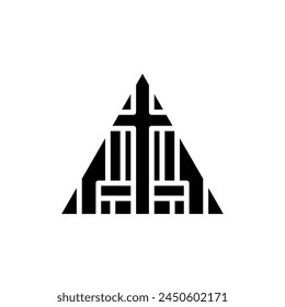 Artic Cathedral Temple Filled Icon Vector Illustration